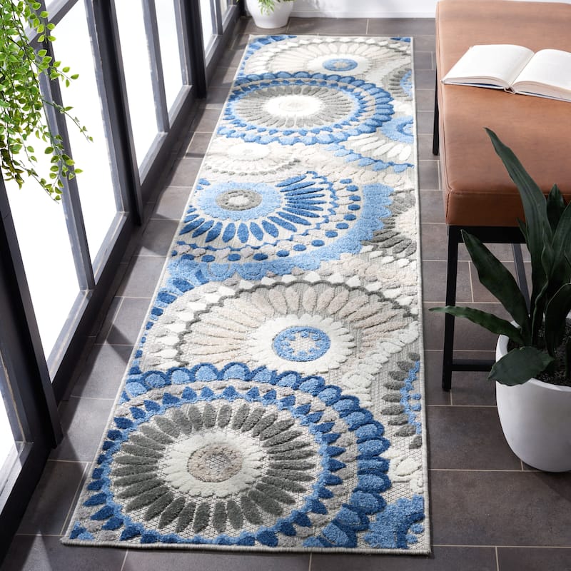 SAFAVIEH Cabana Mrinal Indoor/ Outdoor Waterproof Patio Floral Rug