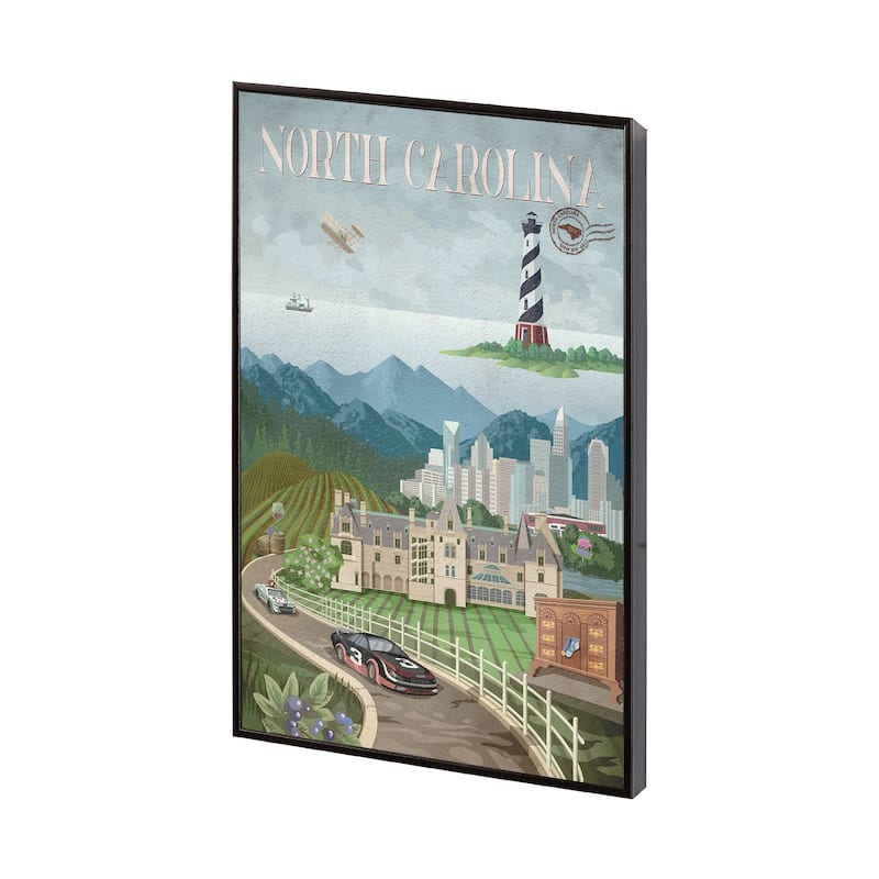 North Carolina Go (SM) Framed Art Print