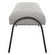 preview thumbnail 5 of 5, Uttermost Jacobsen Modern Gray Bench - 56"W X 20"H X 19"D