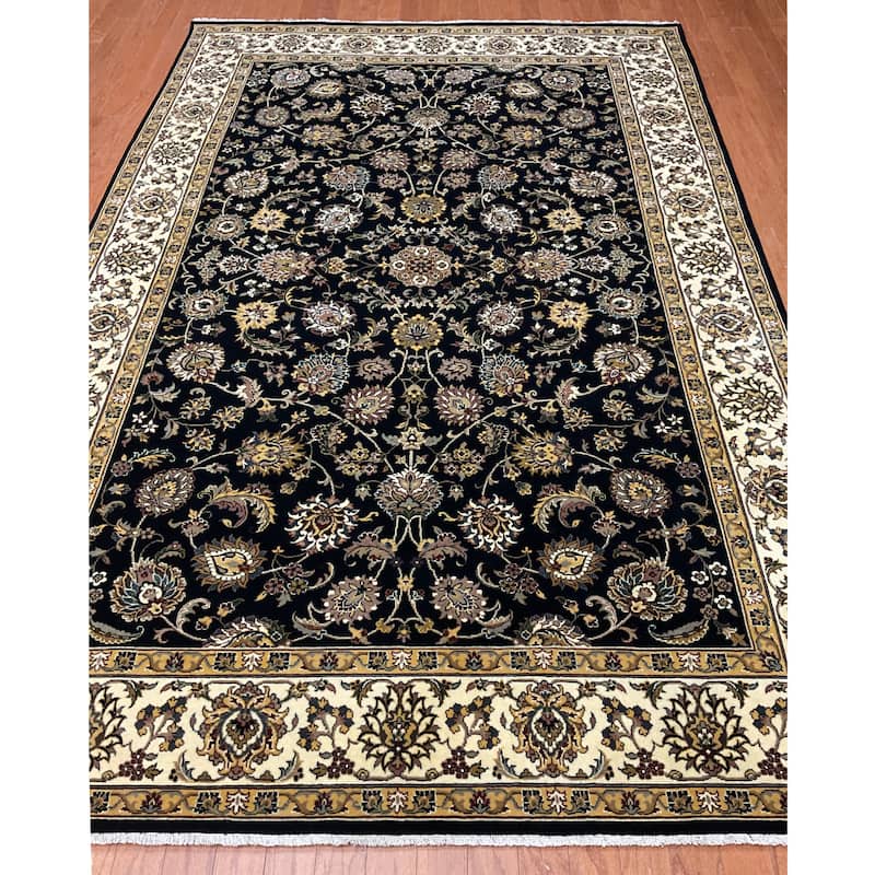 HERAT ORIENTAL Hand-knotted Indo 6' x 9' Isfahan Wool Rug - 6' x 9'