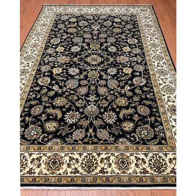 HERAT ORIENTAL Hand-knotted Indo 6' x 9' Isfahan Wool Rug - 6' x 9'