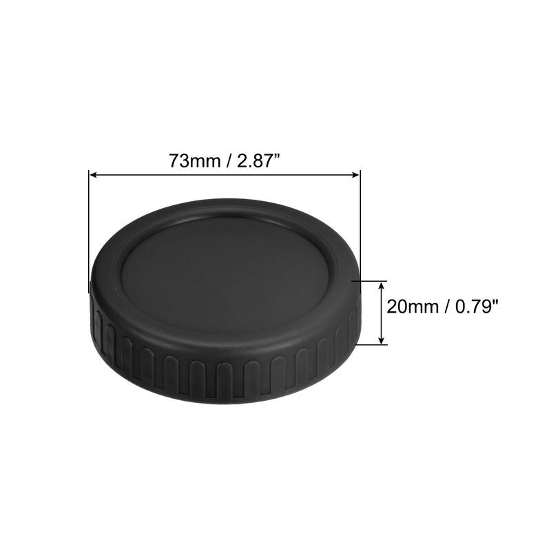 Mason Jar Lids, 10pcs Regular Mouth Storage Lids with 10 Silicone Ring - Black