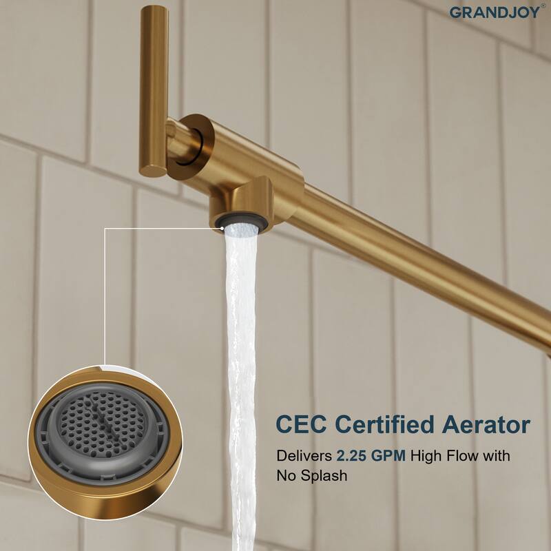 GRANDJOY Single Handle Pull Down Kitchen Faucet with Spot Resistant Finish