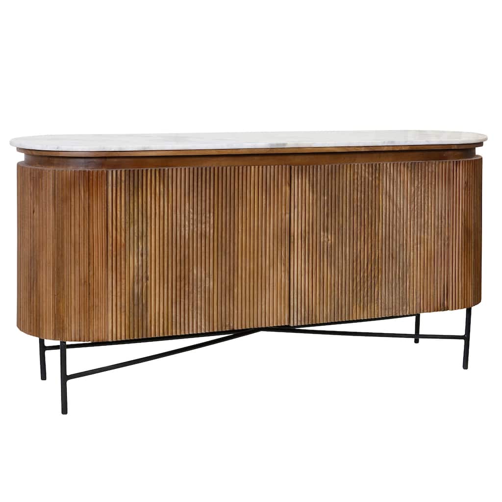 StyleCraft Alder Fluted Sideboard - Coconut Brown