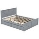 preview thumbnail 9 of 24, Queen Platform Bed with 4 Drawers, Headboard & Support Legs, Grey
