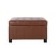 preview thumbnail 21 of 51, Veronica Contemporary Tufted Leather Storage Ottoman by Christopher Knight Home