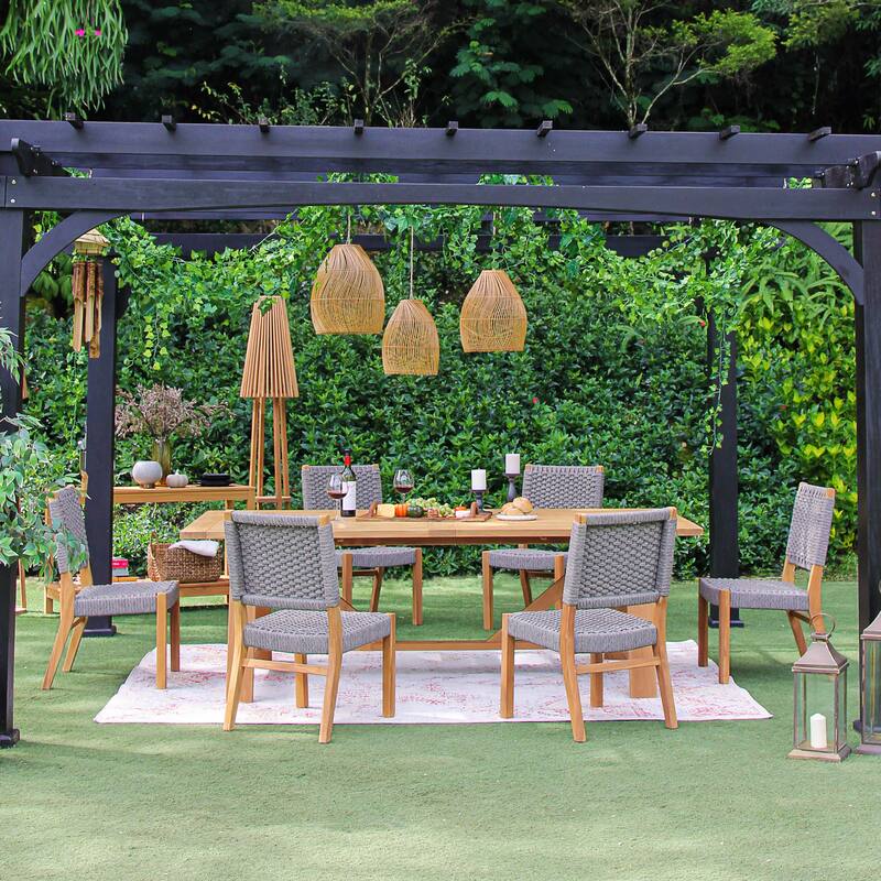 Cambridge Casual Zephyr 2-piece Teak Patio Dining Chair