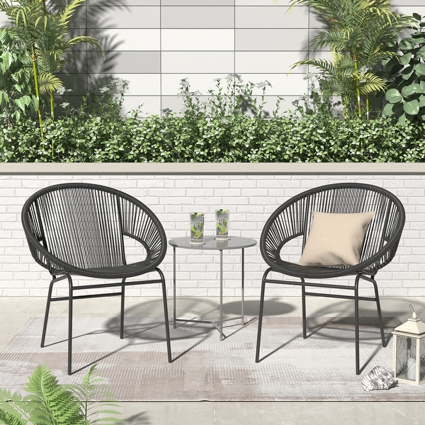 Patio chairs woven sales