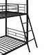 preview thumbnail 7 of 25, Twin over Twin Metal Bunk Bed with Half Roof, Guardrail, and Ladder, Premium Steel Slats Support, Ideal Kids' Furniture