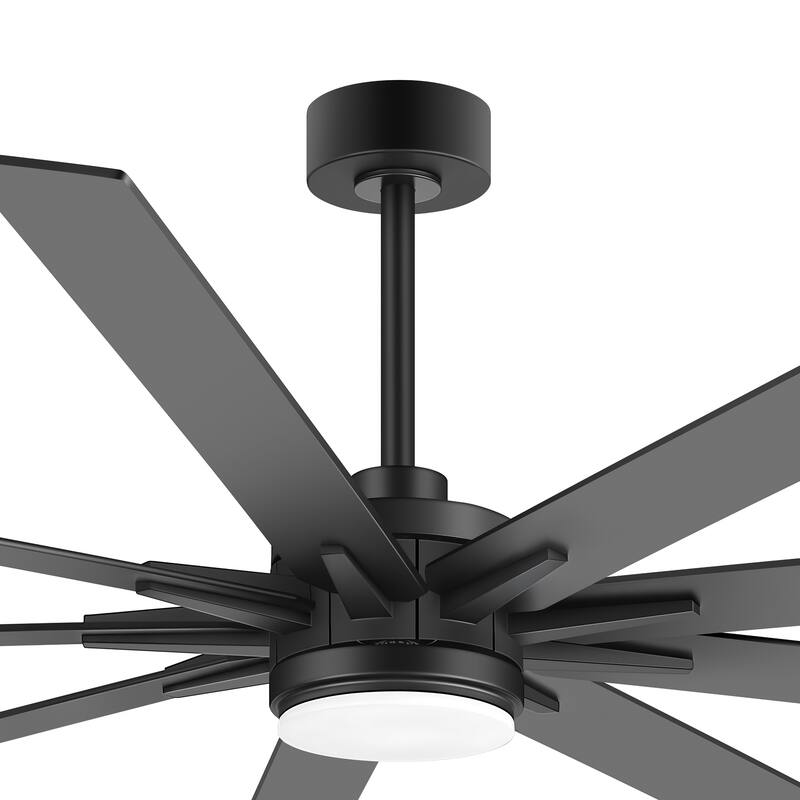 36/42/52/56/72/84-Inch Reversible 3/5/9-Blade Integrated LED Ceiling Fan with Light Remote