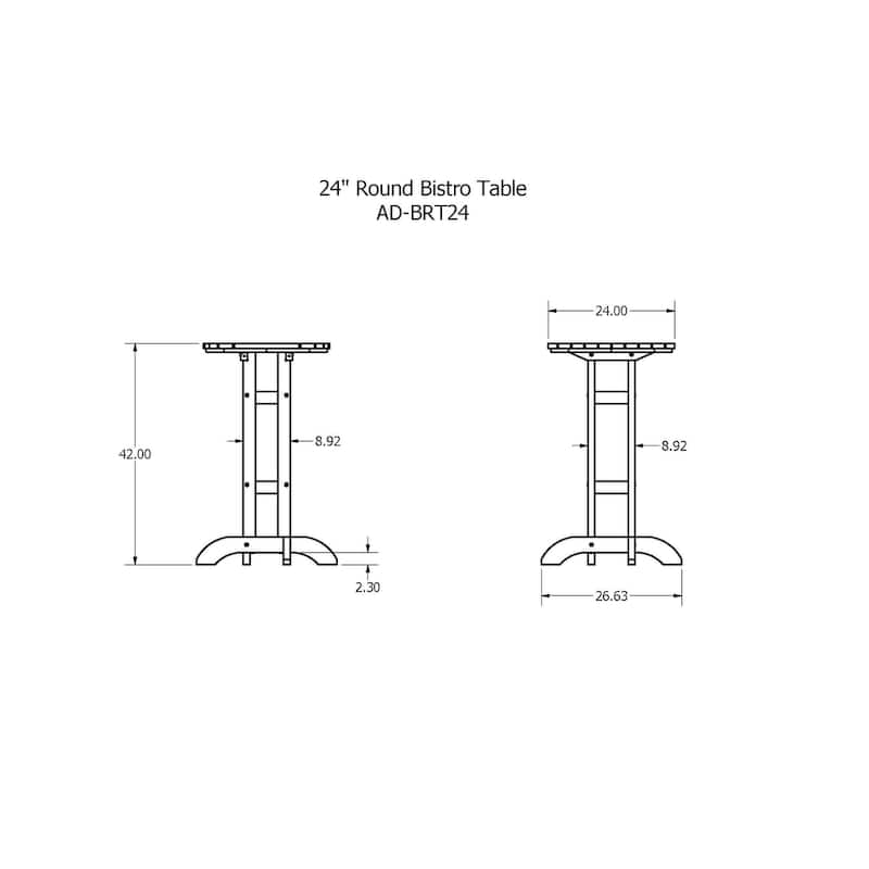 HIGHWOOD 24" Round Bar Height Dining Table