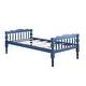 preview thumbnail 7 of 12, Twin over Twin Solid Wood Bunk Bed with Ladder and Fence for Kids