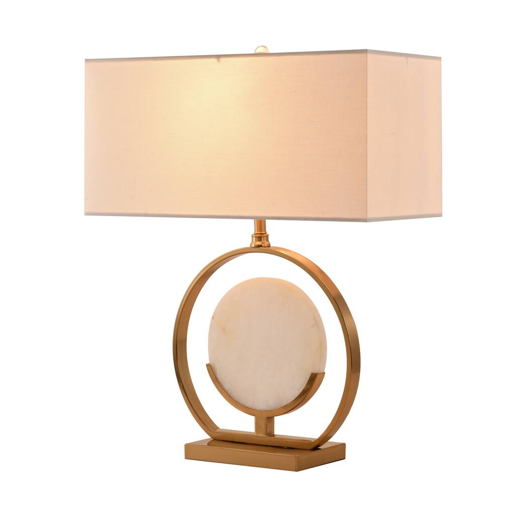 Gold Frame With Marble Table Lamp