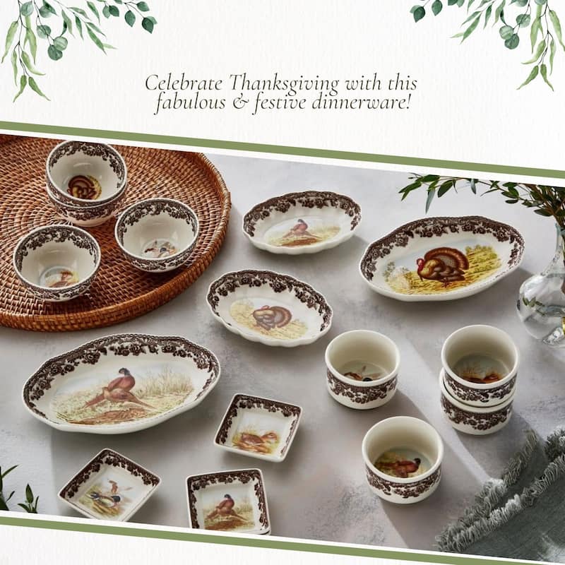 Spode Woodland Oval Fluted Dish