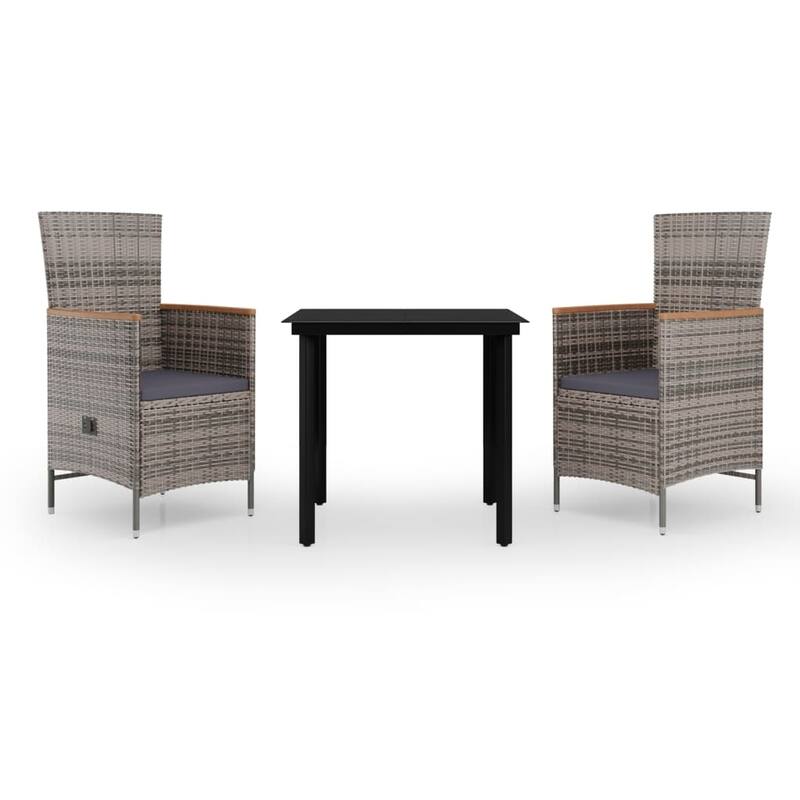 vidaXL Patio Dining Set 3/5/7 Piece Multi Colors 31.5"/55.1" Table Length