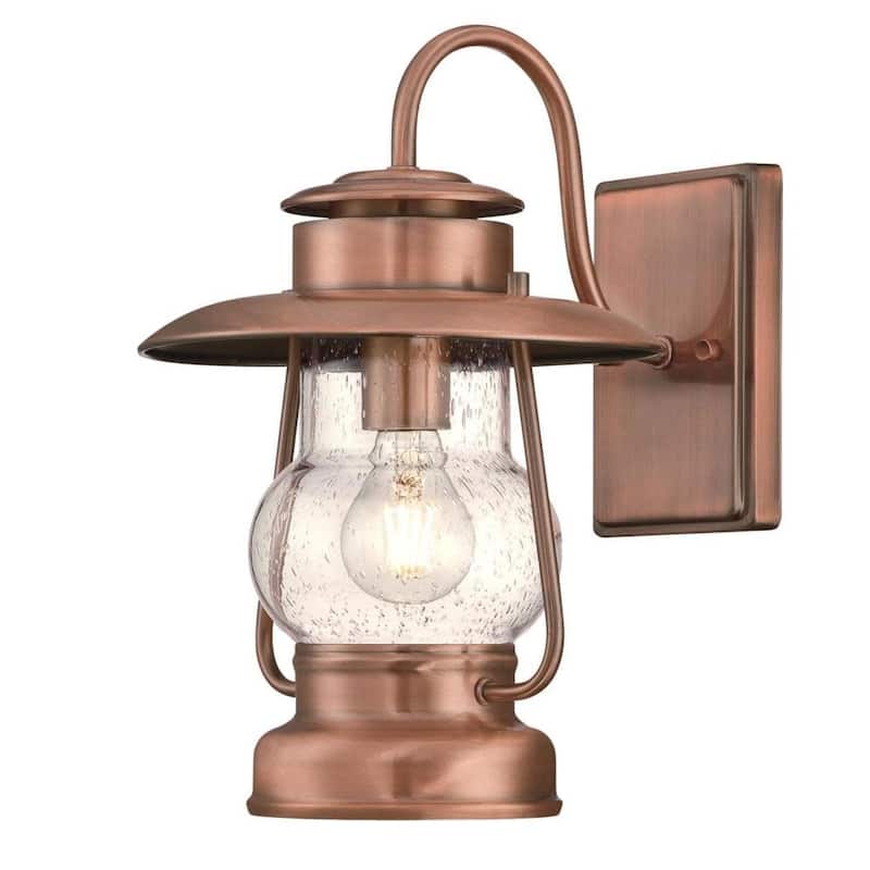 Westinghouse Santa Fe Light 14" Tall Outdoor Wall Sconce - Washed Copper