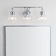 preview thumbnail 11 of 25, Bolha Metal/ Bubbled Glass Vanity Light, Chrome by JONATHAN Y