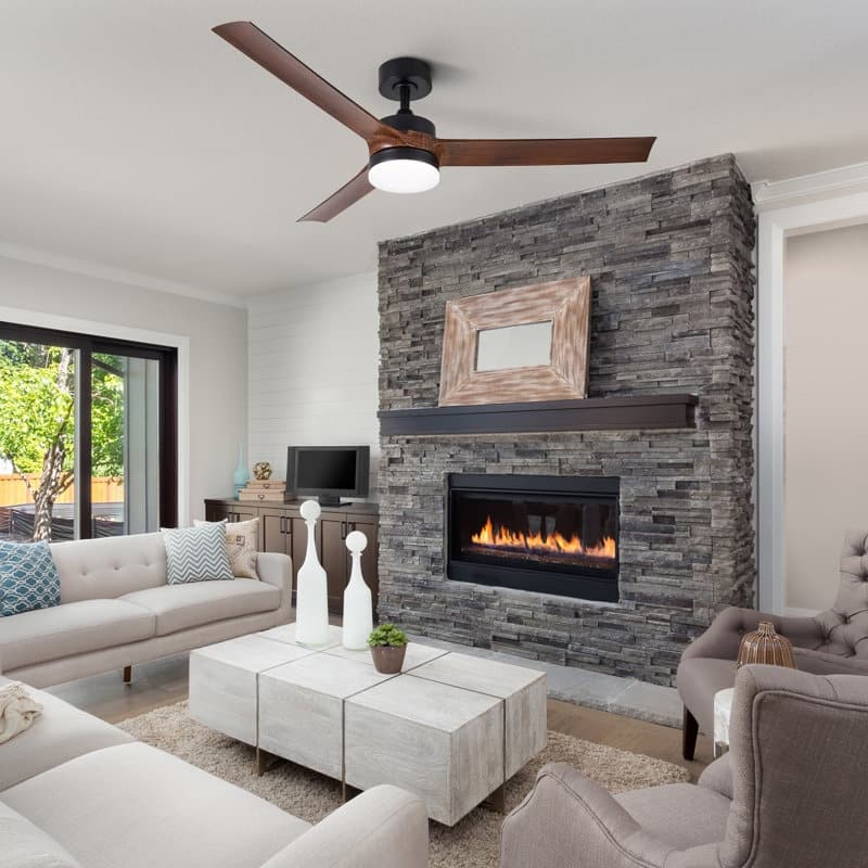 CO-Z 52" 3-Blade Reversible DC Ceiling Fan with LED Light and Remote Control