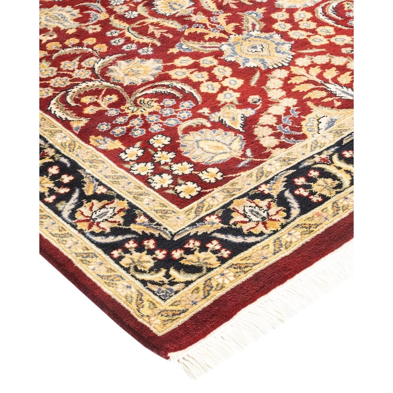 Overton Hand Knotted Wool Vintage Inspired Traditional Mogul Red Area Rug - Scatter