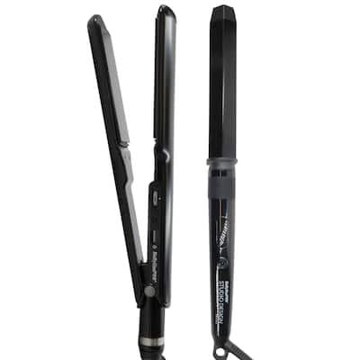 BaByliss Pro Porcelain Ceramic Straightening Iron 1½" BP9559UC + Studio Design Series 1.25" Crimpcurl BCI005UC