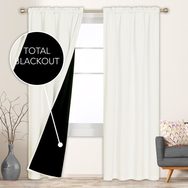 Deconovo 100 Full Blackout Double Layer Rod Pocket Curtains 2 Panels On Sale Bed Bath Beyond 34509967