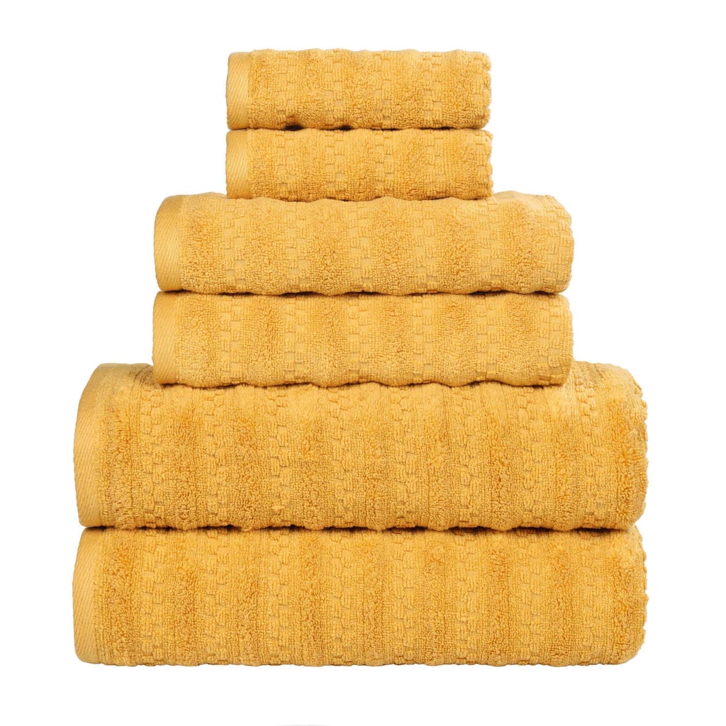 Blue Nile Mills Cotton Medium Weight Soft Absorbent 6 Piece Towel Set