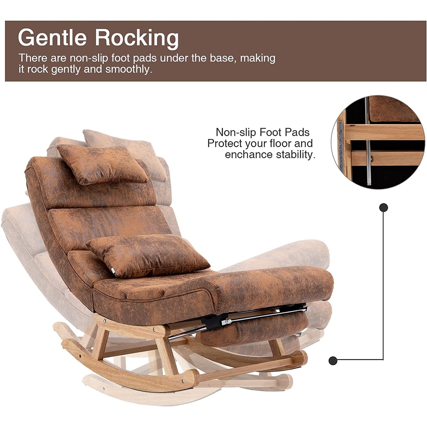 Microfiber sales rocking chair