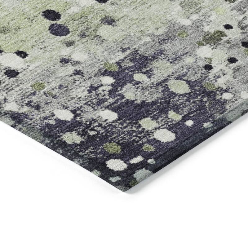 HomeRoots Abstract Transitional Rectangle Outdoor Rug