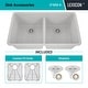 preview thumbnail 38 of 37, Lexicon Granite 32 Inch 50/50 Double Bowl Undermount Kitchen Sink Kit