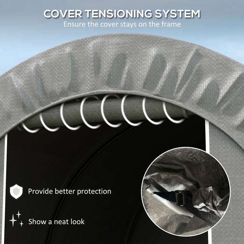 6'x 8'Garden Storage Tent, Heavy Duty Outdoor Shed, Waterproof Portable Shed Storage Shelter with Galvanized Metal Frame