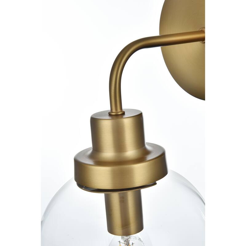Hudson Clear Glass 1-light Bath Sconce