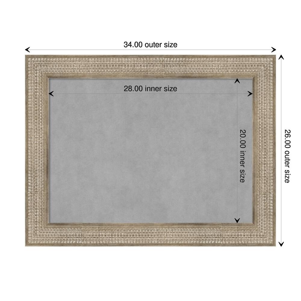Amanti Art Trellis Silver Framed Magnetic Board