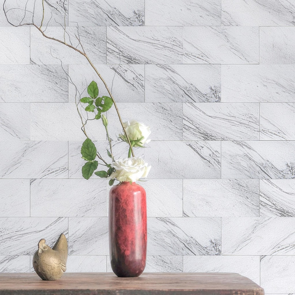 Art3d 102pcs 3"X6" Adhesive Subway Tiles & Wall Tiles Cover 12.75 Sq.Ft.