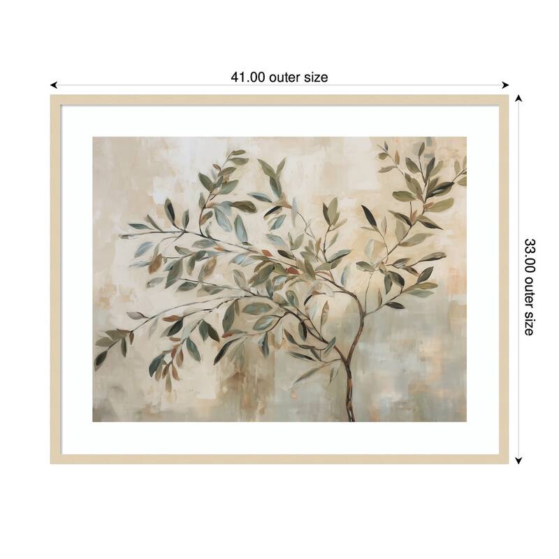Kate and Laurel Olive Tree Abstract No. 31 by The Creative Bunch Studio Framed Wall Art Print