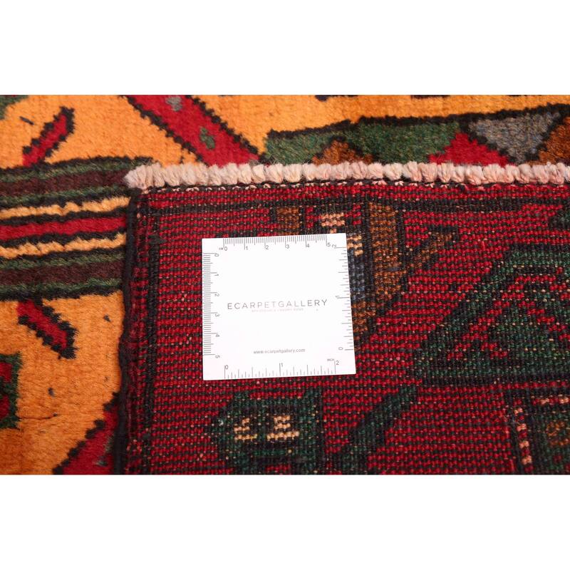 ECARPETGALLERY Hand-knotted Teimani Light Orange Wool Rug - 3'3 x 6'1