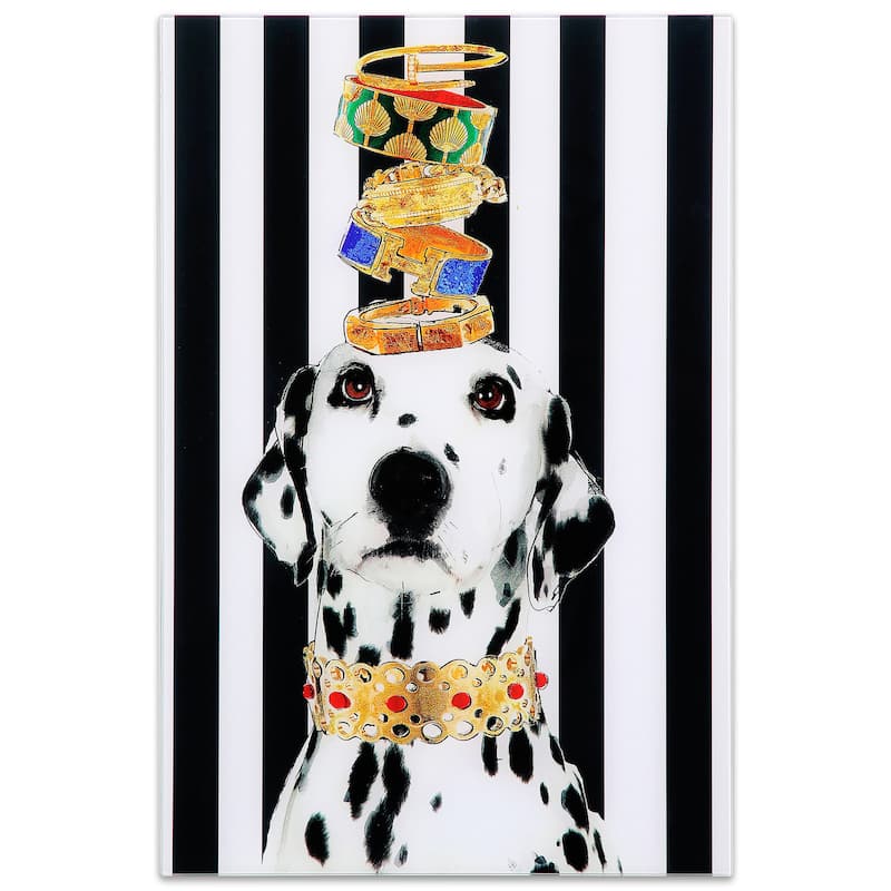 "Lovely Jewels 2" Frameless Free Floating Tempered Glass Panel Graphic Wall Art
