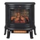 preview thumbnail 2 of 6, Duraflame 3D Black Curved Front Infrared Electric Fireplace with Remote Control - 25.08