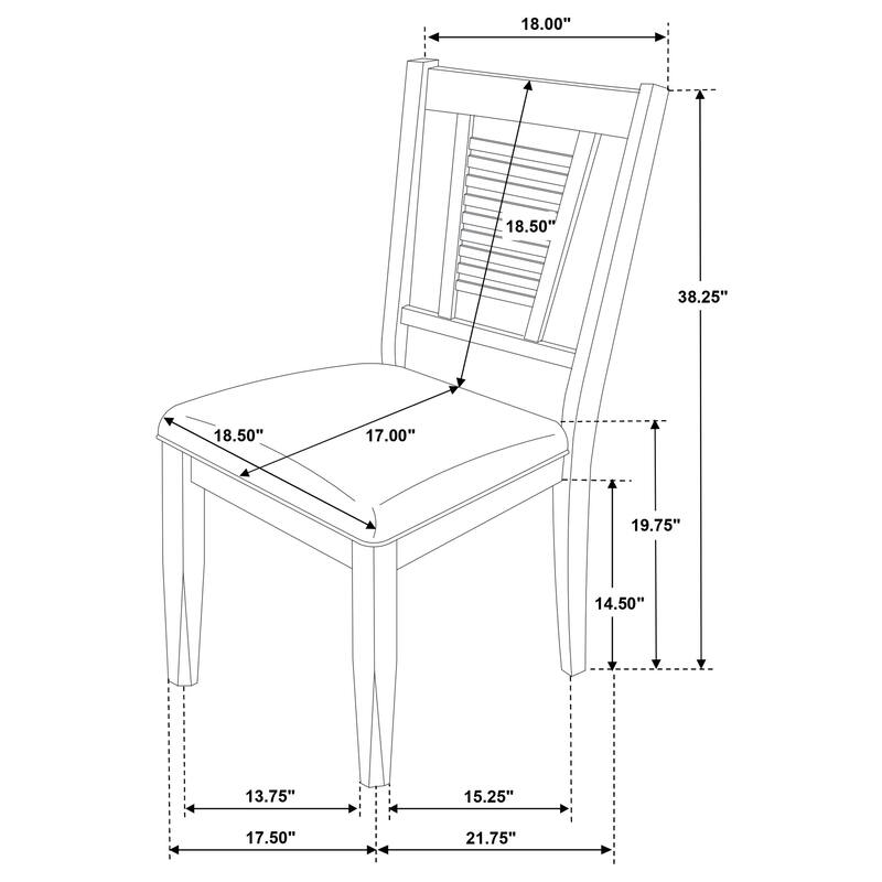 Appleton Washed Black Wood Dining Side Chair (Set of 2)