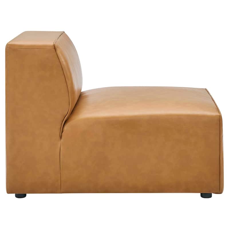 Mingle Vegan Leather 4-Piece Sofa and 2 Ottomans Set