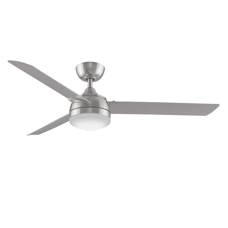 Xeno Damp 56 inch Indoor/Outdoor Ceiling Fan with Brushed Nickel Blades and LED Light Kit - Brushed Nickel