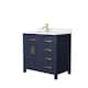 Option Dark Blue, Gold Trim, Carrara Cultured Marble Top