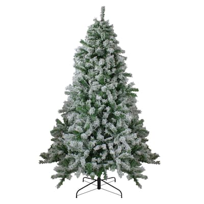 6.5' Flocked Winter Park Fir Artificial Christmas Tree - Unlit