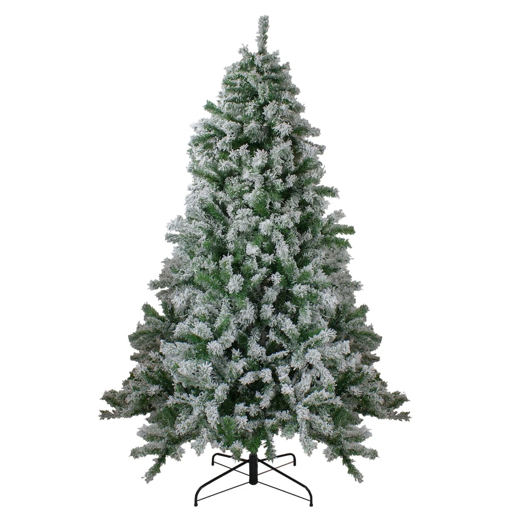 6.5' Flocked Winter Park Fir Artificial Christmas Tree - Unlit