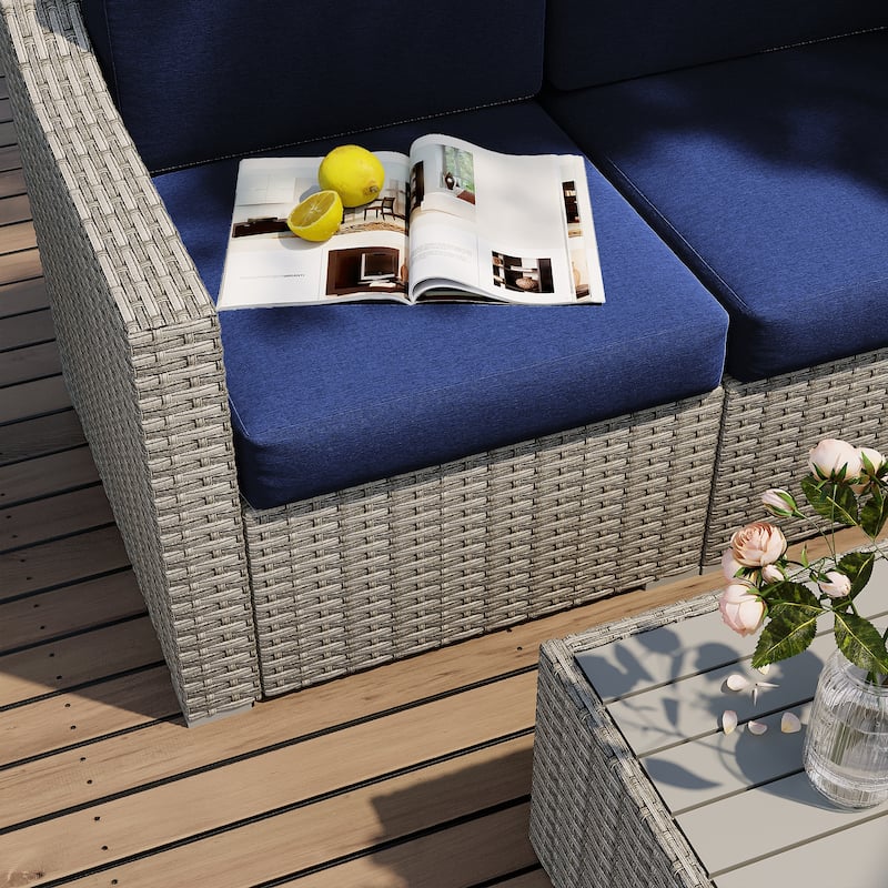 7 Piece Patio Sectional Conversation Set