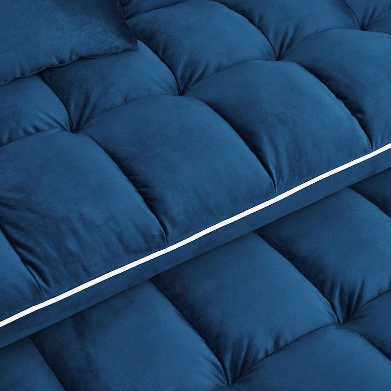 55.51'' Modern Versatile Foldable Sofa Bed With Adjustable Back and USB Port and Ashtray and Swivel Phone Stand