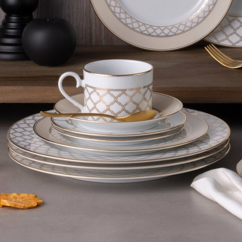 Eternal Palace Gold 40-Piece Dinnerware Set, Service for 8