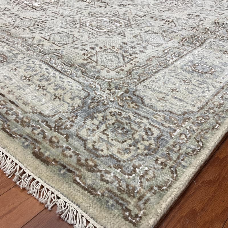 HERAT ORIENTAL Handmade Indo Mamluk Wool Rugs - 8' x 9'7"