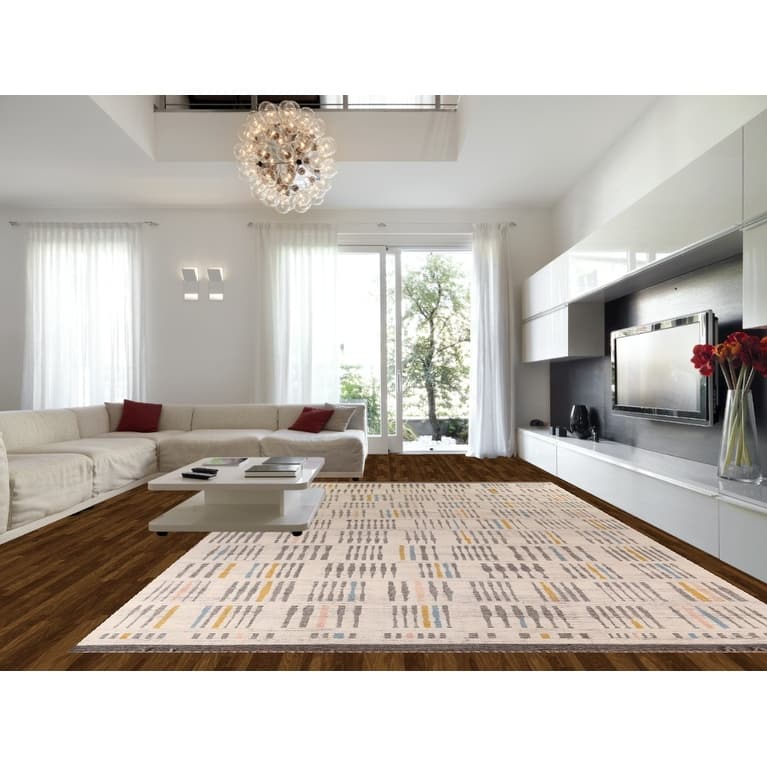 Earth Tone Moroccan Oriental Large Area Rug Hand-Knotted Wool Carpet - 11'6" x 18'4"