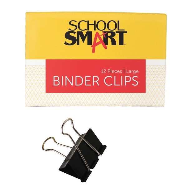 shop school smart binder clip large 2 inches pack of 12 on sale