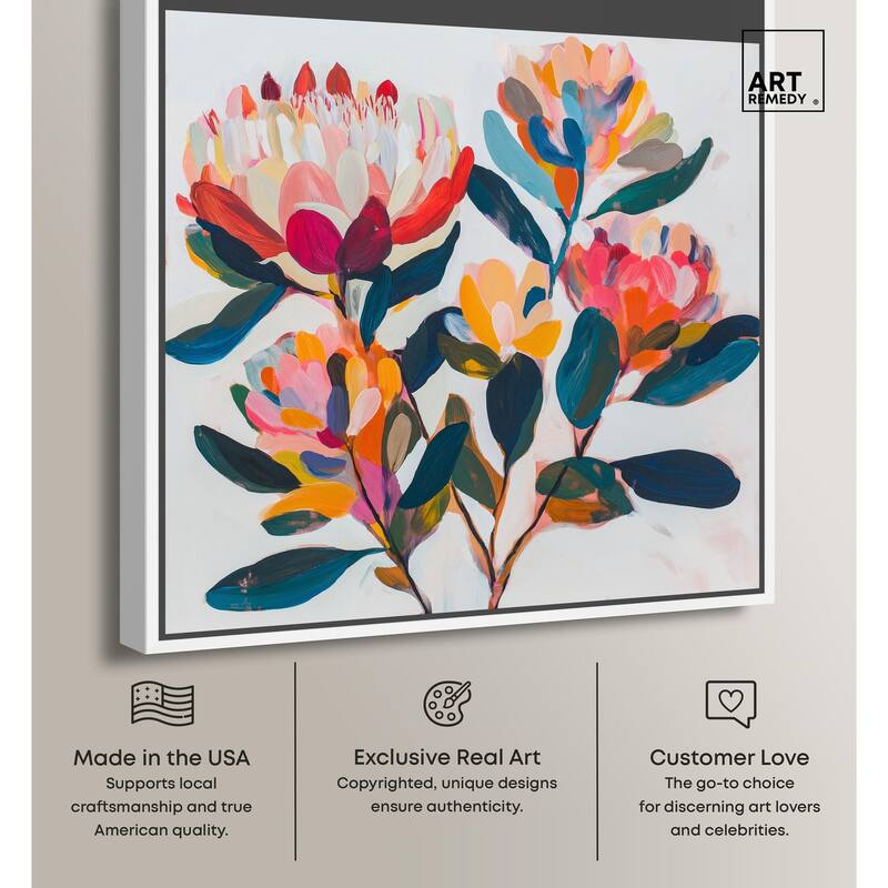 Contemporary Flora I Canvas by Art Remedy